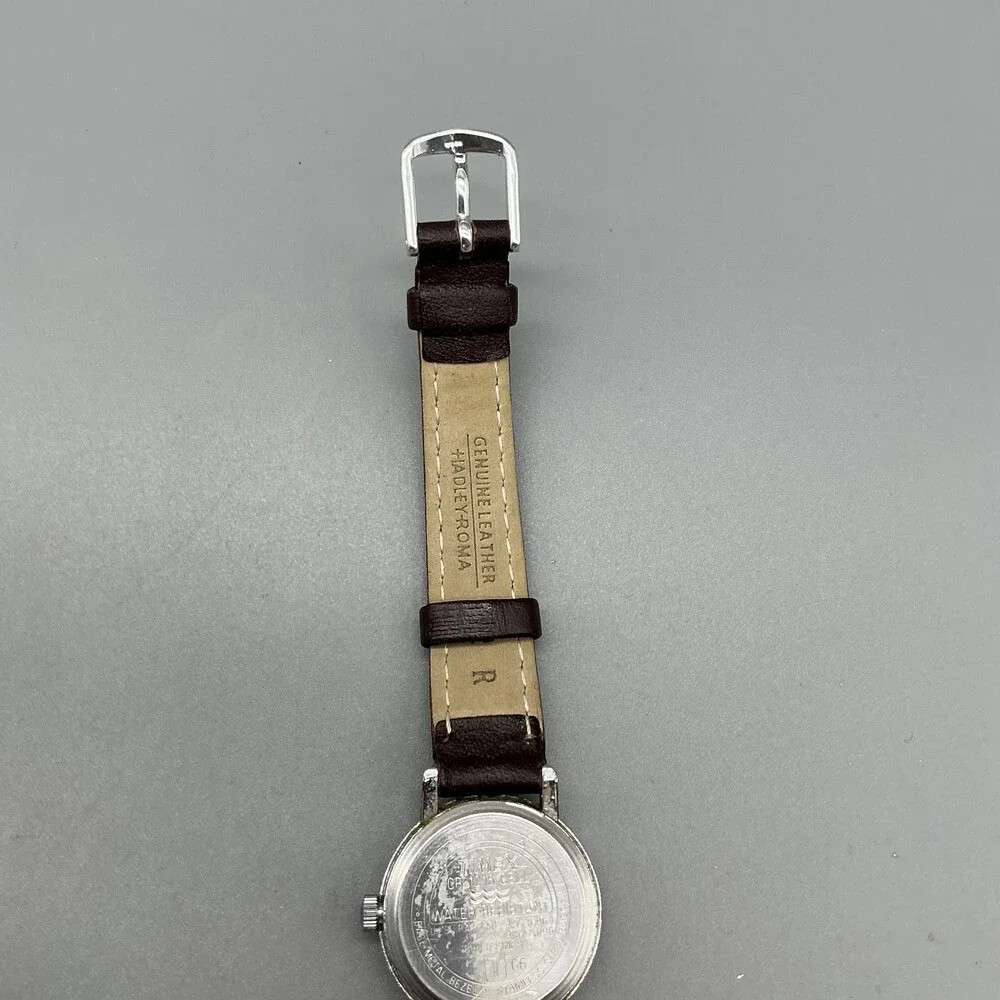Timex Indiglo WR 30M Womens Watch 23mm Cream Dial Brown Leather New Battery